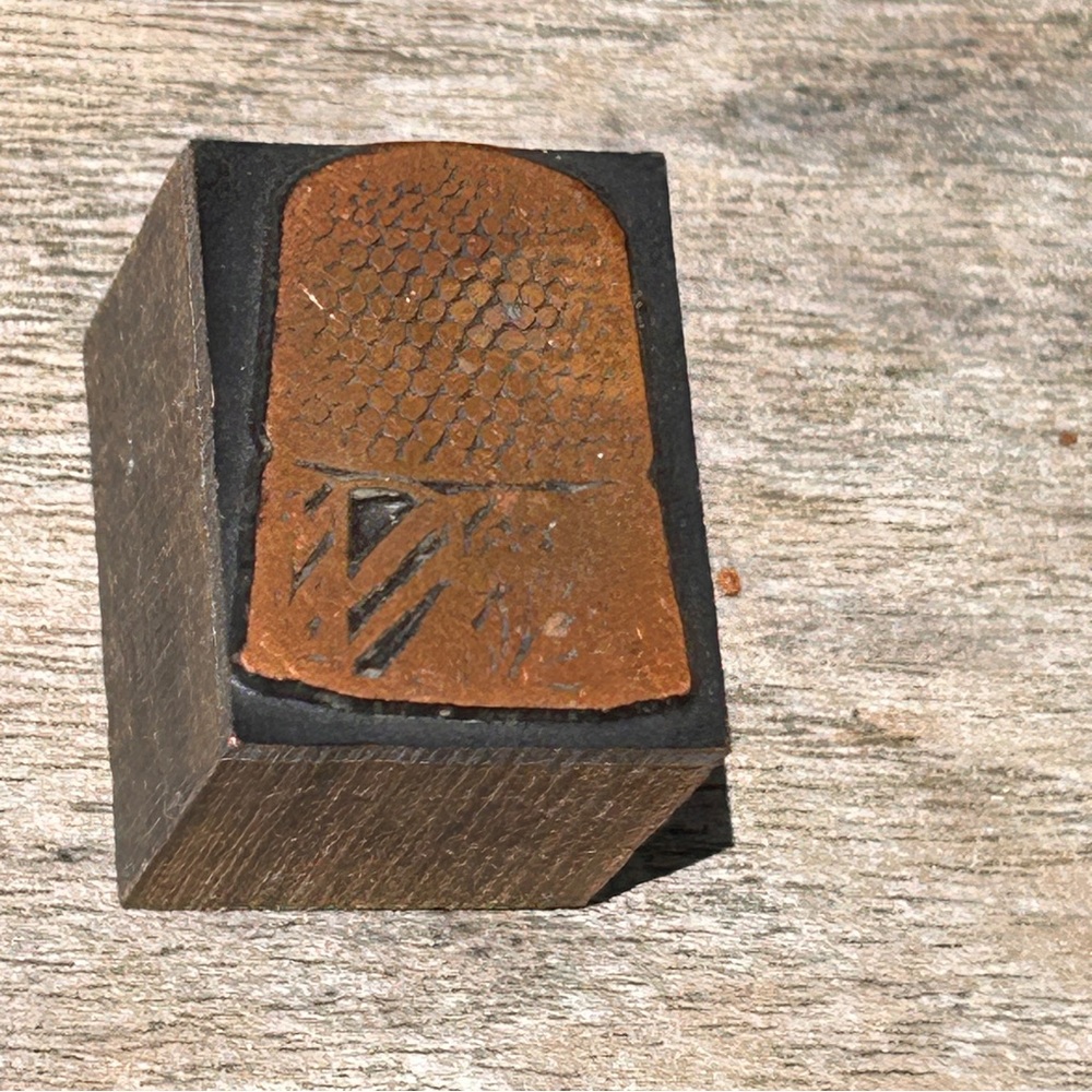 Vintage Printing Letterpress Sewing Thimble